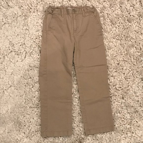 Old Navy Boys Tan Straight Adjustable Built-In-Flex Khaki Pants - Sz 12 - Picture 1 of 2